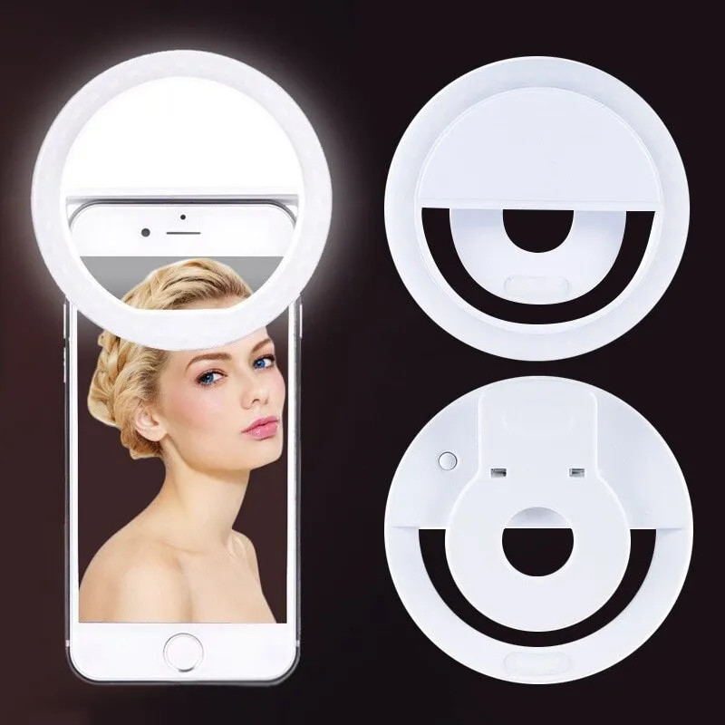 Photography Lighting Patterns - USB充電式LEDリングライト,電話クリップ,写真,ビデオ,iPhone, Samsung, Xiaomi用