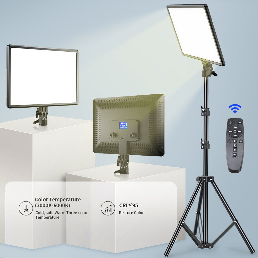 Photography Lighting Board - 10/14 インチ LED ビデオライトパネル二色 3000K-6000K 写真照明ライブストリーミングフォトスタジオ