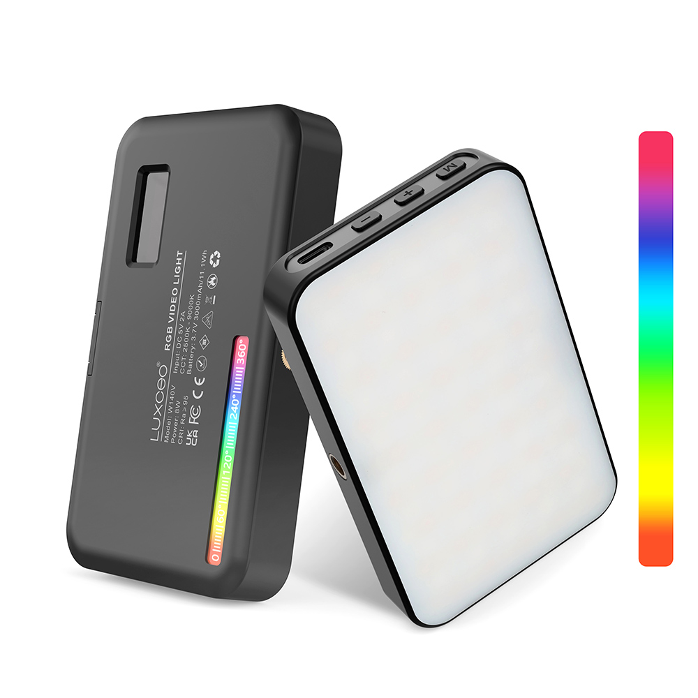 Photography Lighting Board - LUXCEO V10 PRO ビデオライト RGB パネルオンカメラライト写真撮影照明調光可能な