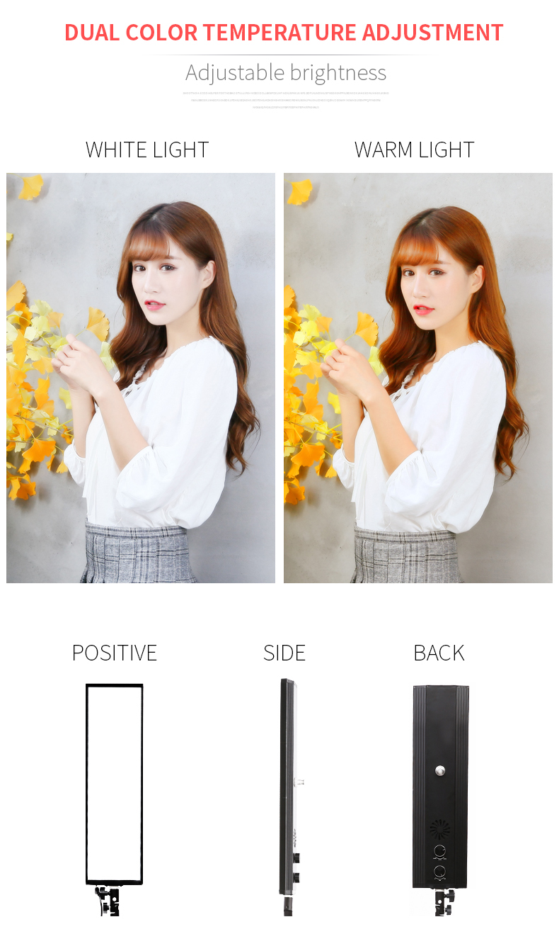 Photography Lighting Board - 40CM 72W 3200K-5500K 写真スタジオ調光可能照明キット、1xLEDライトボード、1x電源、写真照明