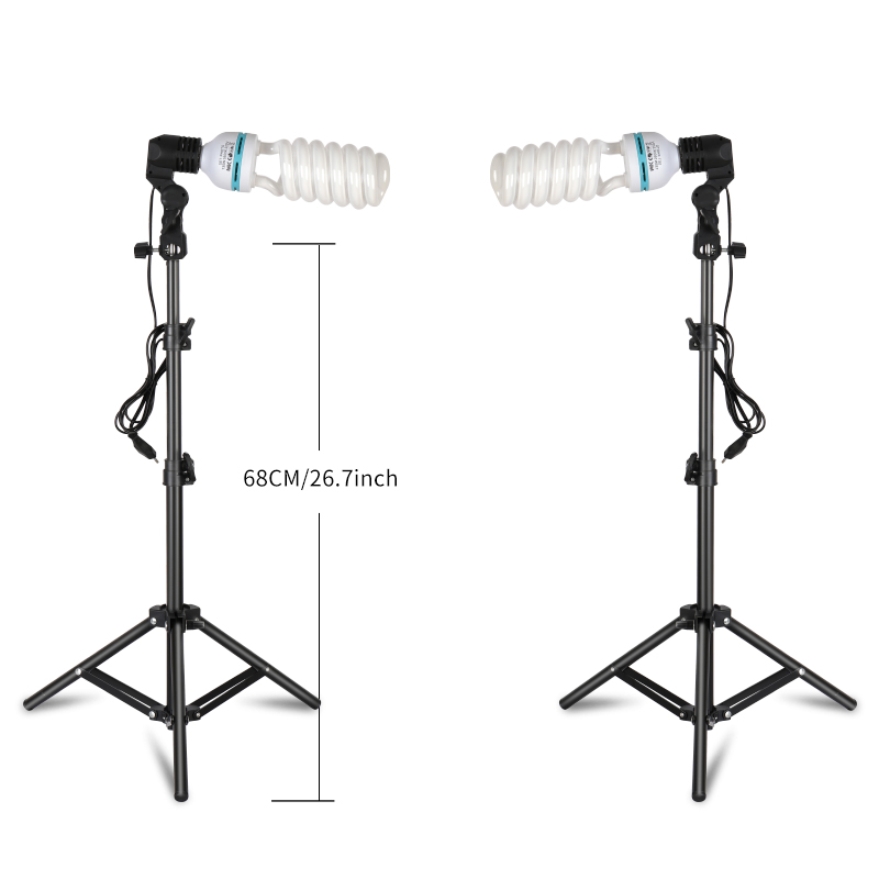 Photography Lighting Kit Portable - 2個セット 135W 5500K 撮影用連続ライトキット ポータブル デイライト