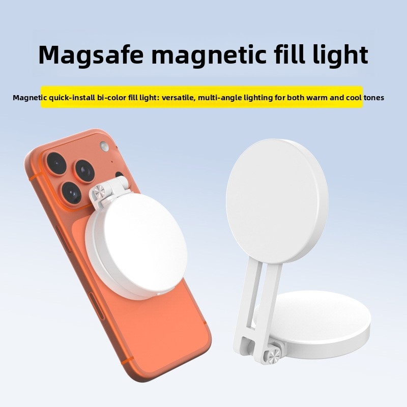 Photography Lighting Patterns - MagSafe対応スマホ用LEDリングライト、ポータブルバイカラー調光式自撮りフィルライト、ライブ配信、Vlog、写真撮影用