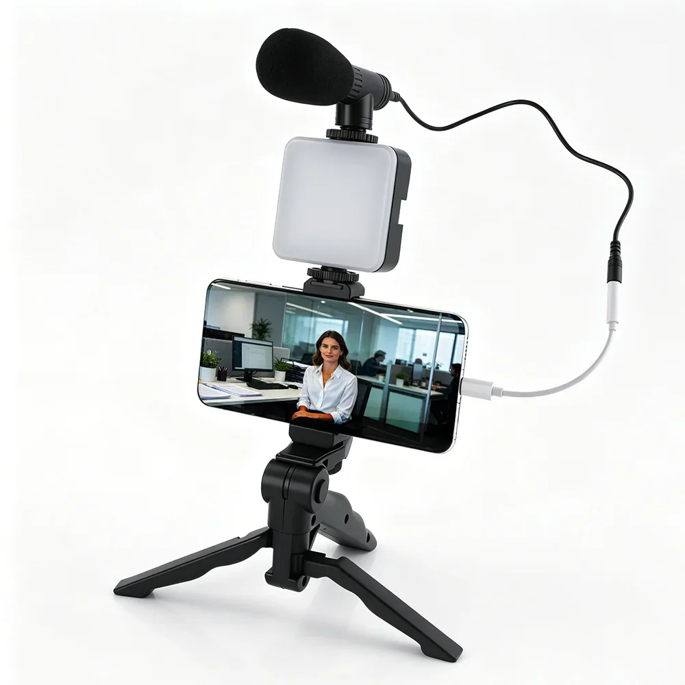 Photography Lighting Kit Portable - スマホVlogキット LEDビデオライト カメラ充電式フィルライト ポータブル撮影照明 ライブ配信ビデオ用