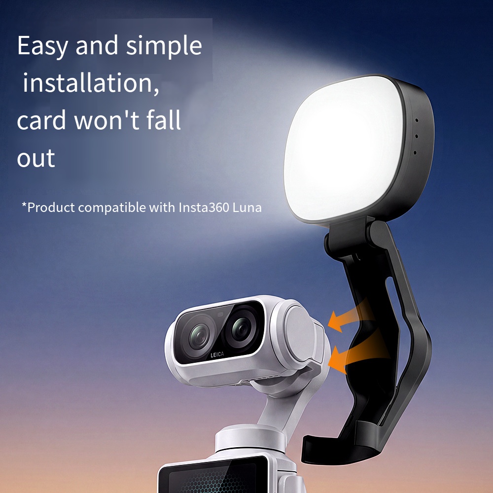Photography Lighting Kit Portable - Insta360 Luna Ultraジンバルカメラ用ポータブルビューティーフィルライト、ライブストリーミング写真撮影アクセサリー