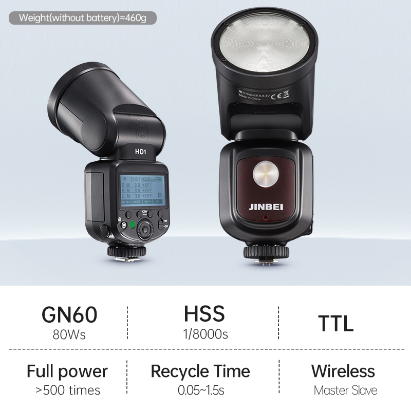 JINBEI HD-1ラウンドヘッドHSSスピードライト屋外 - Photography Lighting With Flash のレビューと価格