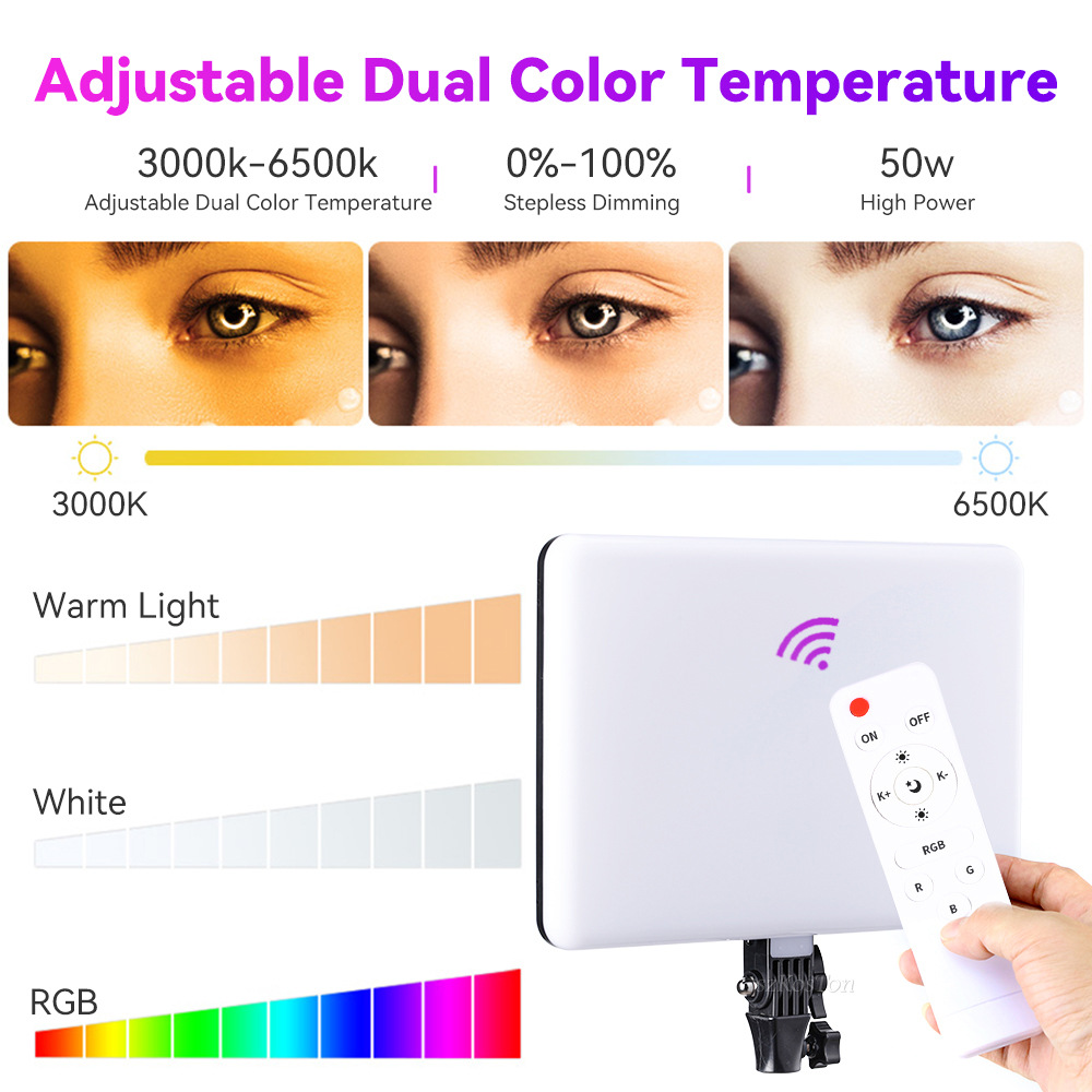 RGB 14 インチ LED ビデオライトリモコン写真撮影  - Photography Lighting Board のレビューと価格