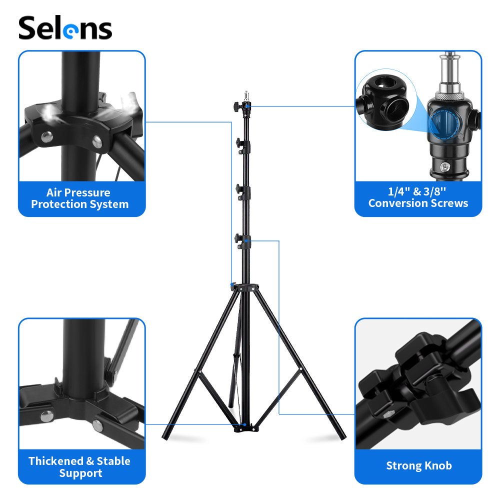 Selens 2.2~3.95m エアクッションライトスタン - Photography Lighting With Flash のレビューと価格