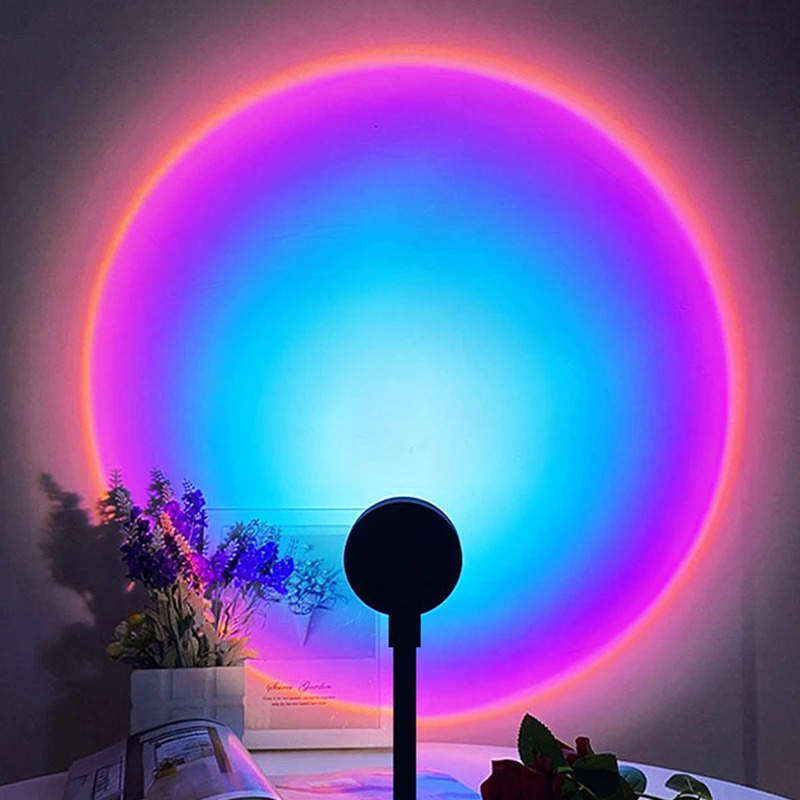 1-4 個のサンセットランプ LED レインボーネオンナイト - Photography Lighting Wall のレビューと価格