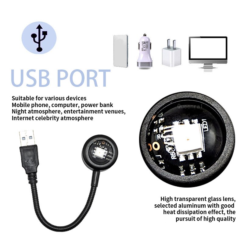クリエイティブウォールプロジェクションデコレーションUSB  - Photography Lighting Wall のレビューと価格