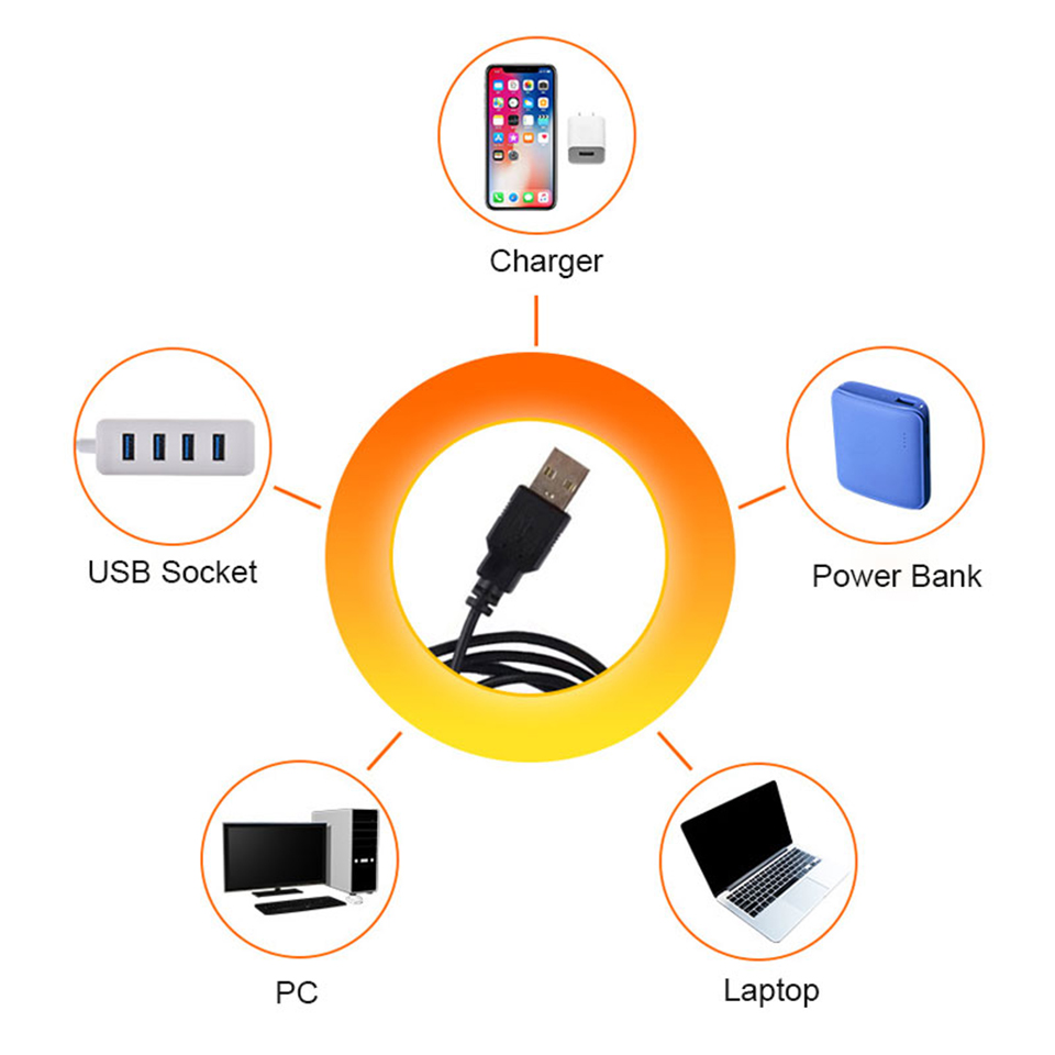 1x USB サンセットランプ LED レインボーネオンナイ - Photography Lighting Wall のレビューと価格
