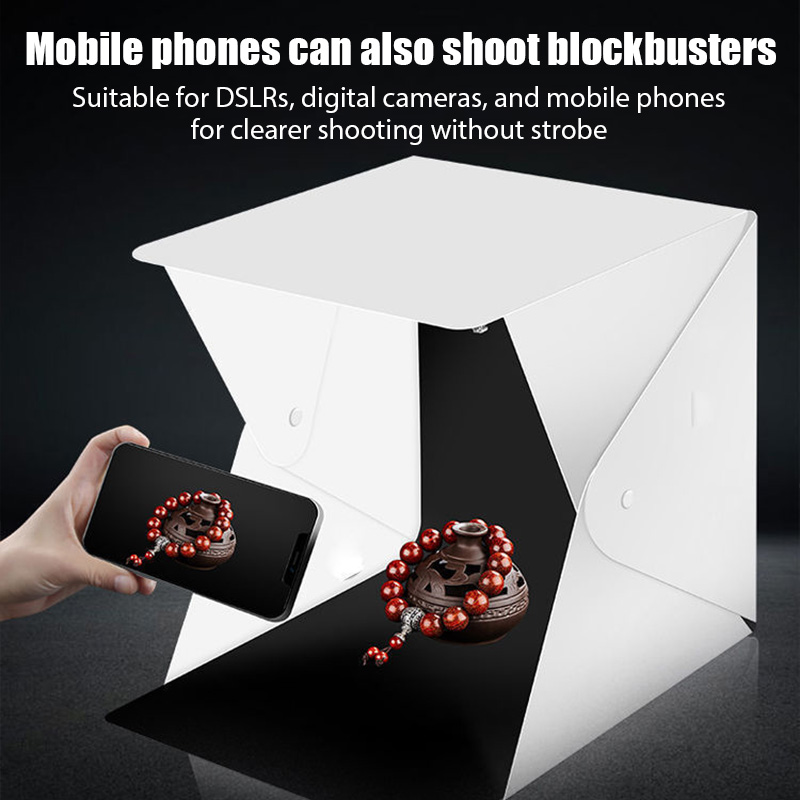 折りたたみ式ライトボックス ポータブル写真撮影用LEDフォト - Photography Lighting Kit Portable のレビューと価格