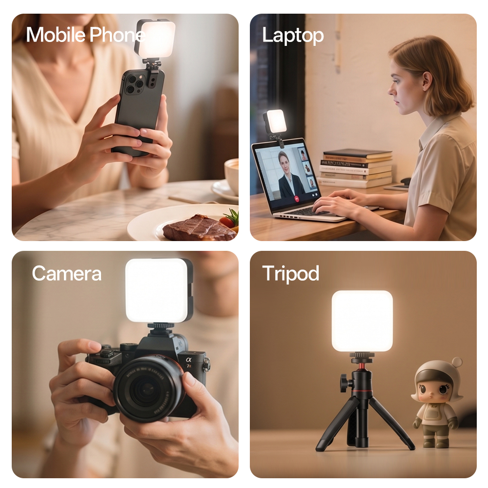 ポータブルミニポケットLEDフィルライト、スマートフォンクリ - Photography Lighting Patterns のレビューと価格