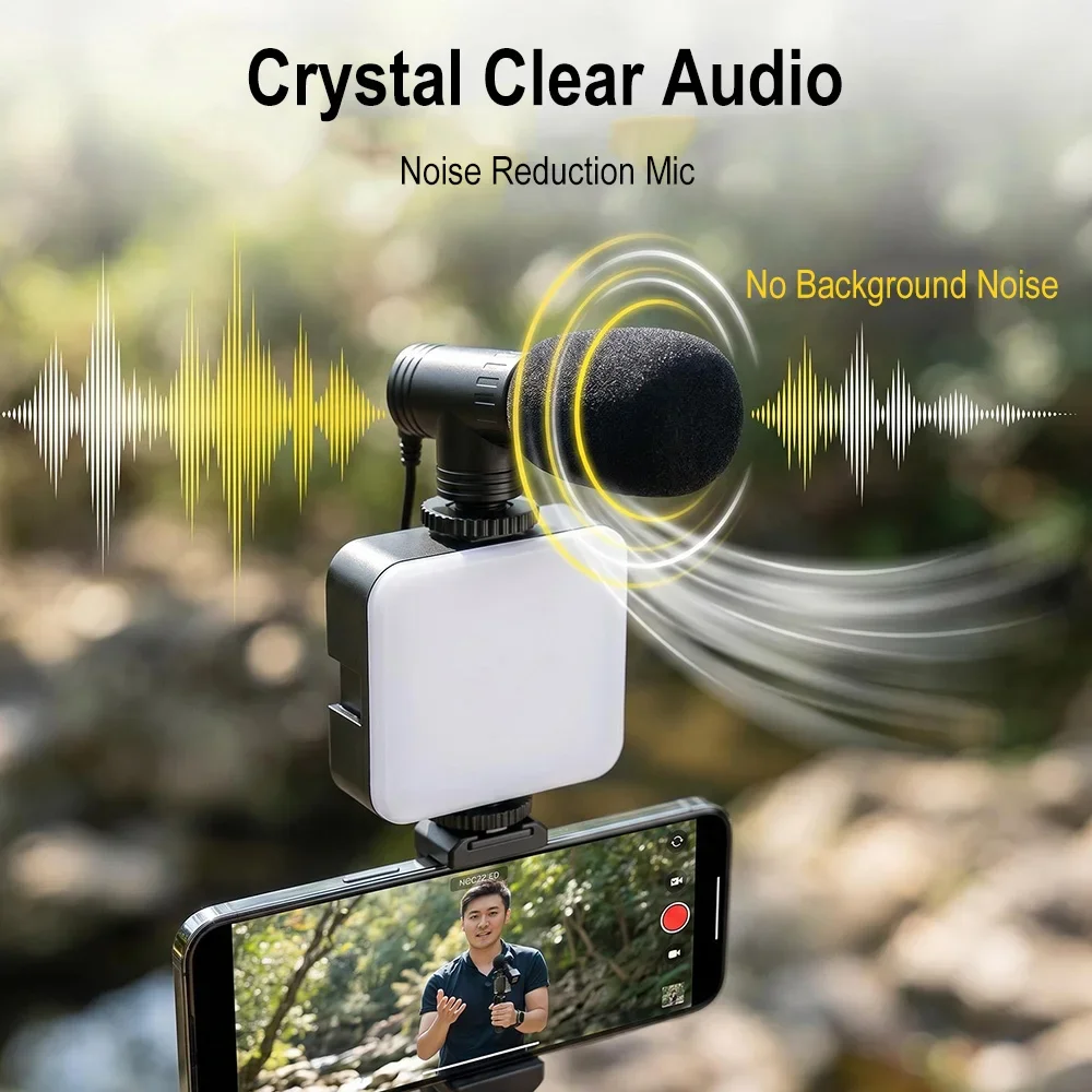 スマホVlogキット LEDビデオライト カメラ充電式フィル - Photography Lighting Kit Portable のレビューと価格