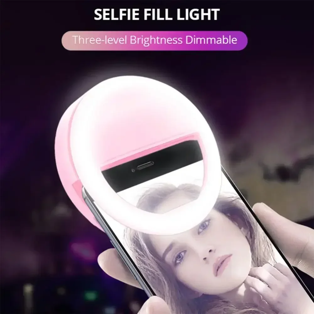 LED Selfie リングライト携帯電話クリップオンランプ - Photography Lighting Patterns のレビューと価格
