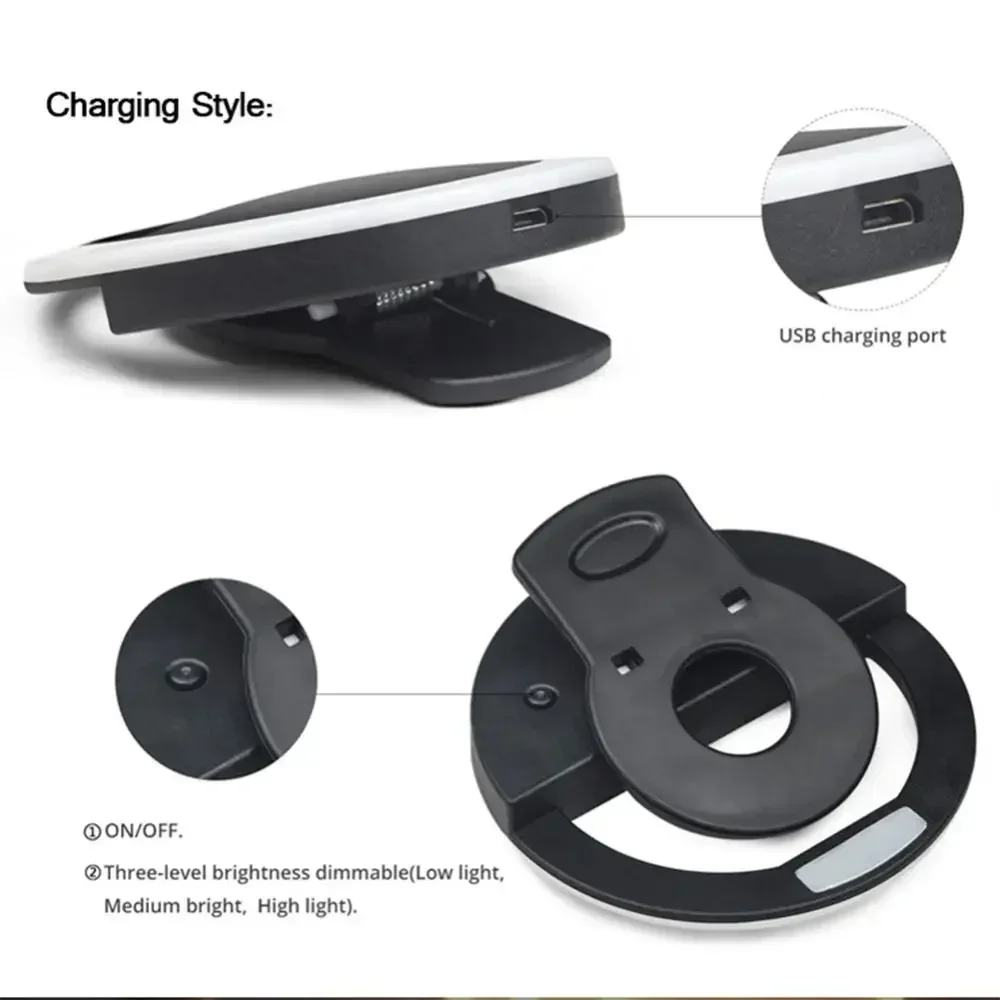 LED Selfie リングライト携帯電話クリップオンランプ - Photography Lighting Patterns のレビューと価格