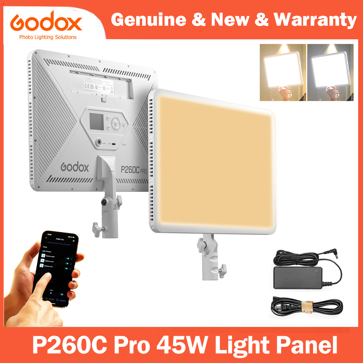 Godox P260C Pro LED ビデオライトパネル  - Photography Lighting Board のレビューと価格