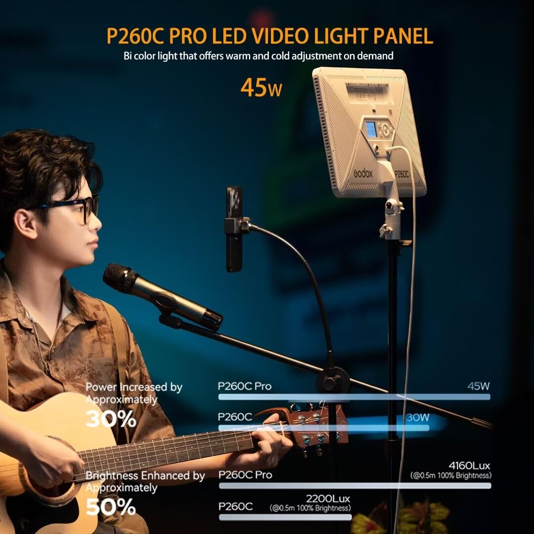 Godox P260C Pro LED ビデオライトパネル  - Photography Lighting Board のレビューと価格