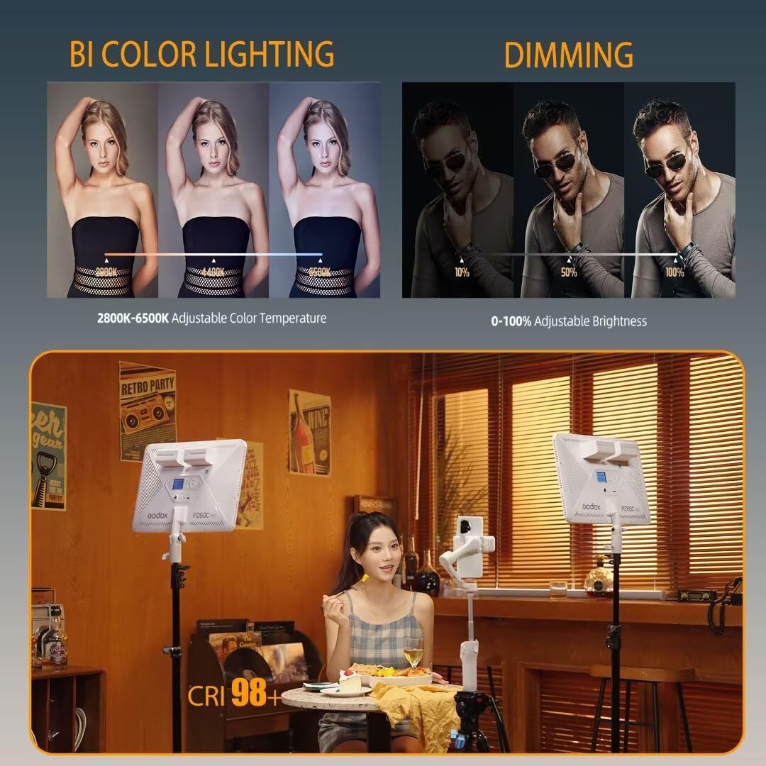 Godox P260C Pro LED ビデオライトパネル  - Photography Lighting Board のレビューと価格