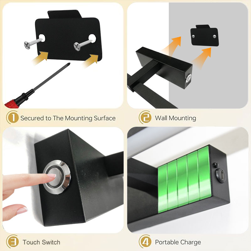 調光可能なLEDピクチャーライト 壁掛け用 5200mAh  - Photography Lighting Wall のレビューと価格