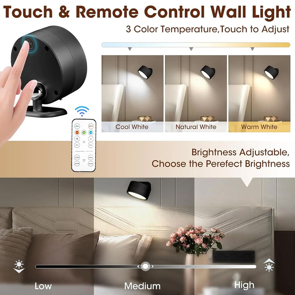 磁気LEDウォールライト ナイト調光可能 磁気ピクチャーライ - Photography Lighting Wall のレビューと価格