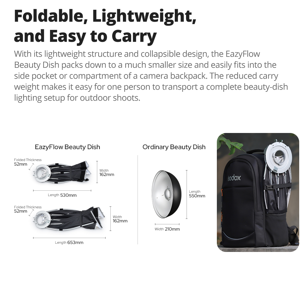 新しいGodox EazyFlowビューティーディッシュ 6 - Photography Lighting With Flash のレビューと価格