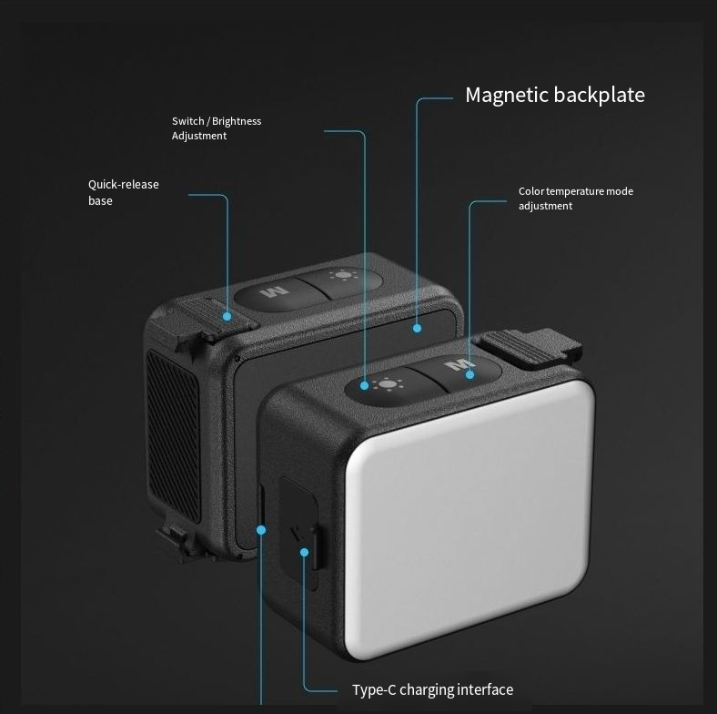 TELESIN 磁気補助光 DJI アクション 5pro/4 - Photography Lighting Kit Portable のレビューと価格
