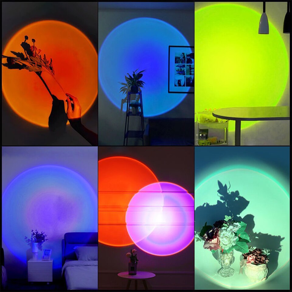 ZK40 LED サンセットランプ常夜灯 USB プロジェク - Photography Lighting Wall のレビューと価格