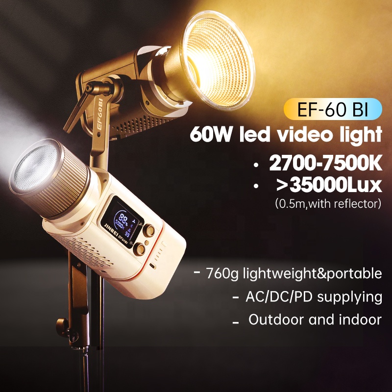 JINBEI EF-60BI 60 ワット写真撮影照明ポータ - Photography Lighting Kit Portable のレビューと価格