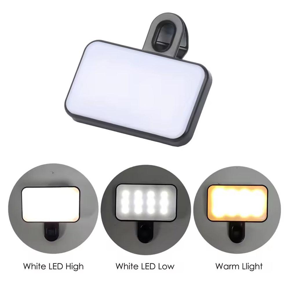 ミニ LED セルフィーライト 3 色モード調整可能な明るさ - Photography Lighting With Flash のレビューと価格